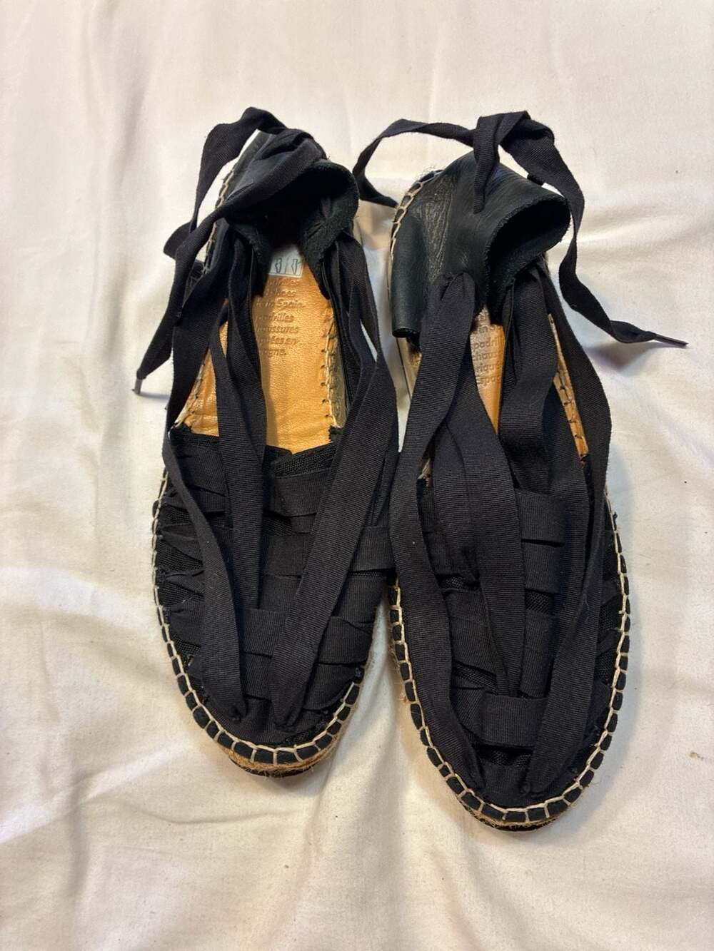 La Manual Alpargatera Black Lace Up Pinxo Espadrilles Made in Spain